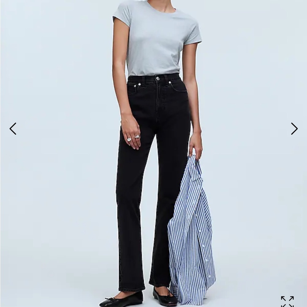 MADEWELL black skinny flare jeans